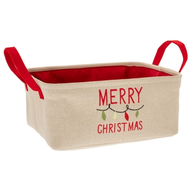 ΕΚΡΟΥ ΥΦΑΣΜΑΤΙΝΟ ΚΑΛΑΘΙ 33Χ26Χ14ΕΚ MERRY CHISTMAS ΕΚΡΟΥ ΥΦΑΣΜΑΤΙΝΟ ΚΑΛΑΘΙ 33Χ26Χ14ΕΚ MERRY CHISTMAS