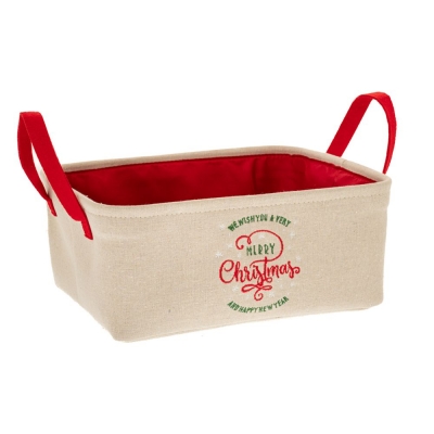 ΕΚΡΟΥ ΥΦΑΣΜΑΤΙΝΟ ΚΑΛΑΘΙ 33Χ26Χ14ΕΚ MERRY CHISTMAS ΕΚΡΟΥ ΥΦΑΣΜΑΤΙΝΟ ΚΑΛΑΘΙ 33Χ26Χ14ΕΚ MERRY CHISTMAS