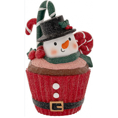 ΚΟΚΚΙΝΟ ΠΟΛΥΡΕΖΙΝ CUPCAKE ΜΕ ΧΙΟΝΑΝΘΡΩΠΟ 11Χ9Χ15ΕΚ