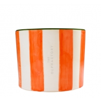 Jardin des Orangers, Ριγέ Φυτικό αρωματικό κερί 320gr σε χειροποίητο δοχείο - The Olphactory