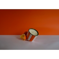 Jardin des Orangers, Ριγέ Φυτικό αρωματικό κερί 320gr σε χειροποίητο δοχείο - The Olphactory