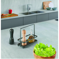 Metaltex Βάση Στήριξης Για Λάδι - Ξύδι Μαύρο 23x11x18cm 352912