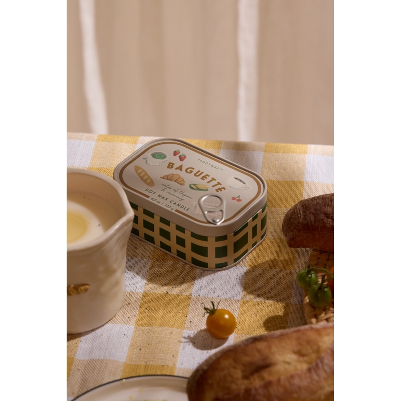 Rosemary Thyme Φυτικό Κερί 127gr σε μεταλλικό δοχείο-κονσέρβα, Bistro French Baguette - Paddywax