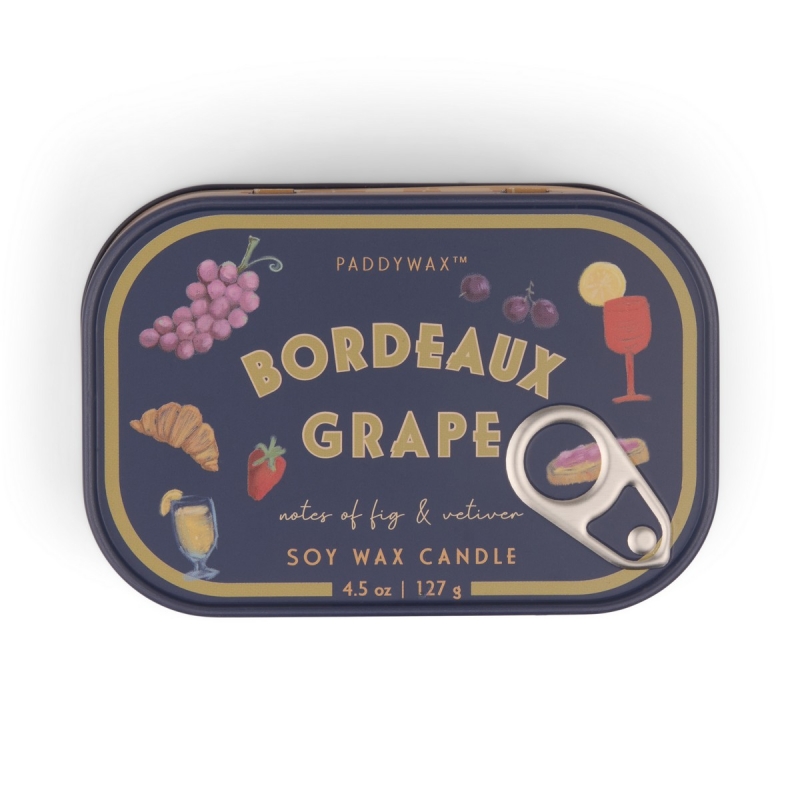 Bordeaux Grape Φυτικό Κερί 127gr σε μεταλλικό δοχείο-κονσέρβα, Bistro Grapes - Paddywax