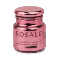 Black Fig & Rose Φυτικό Κερί 70gr σε ροζ γυάλινο δοχείο με καπάκι, Chroma Rosales - Paddywax