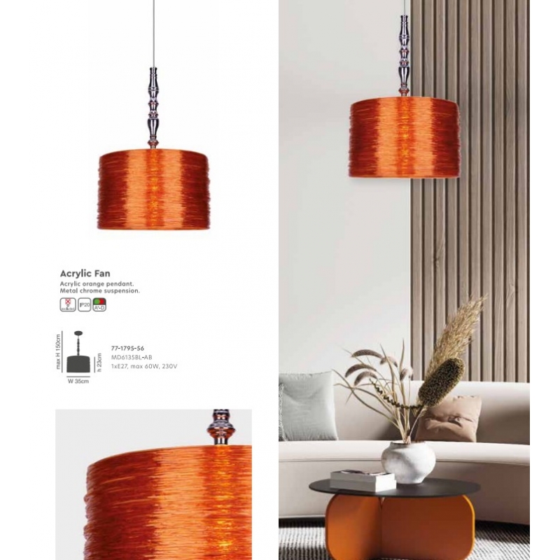 MD6135BL-AB, ACRYLIC FAN 1Z2