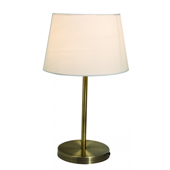 LMP-411/002 DORA TABLE LAMP BRONZE WITH WHITE SHADE 1B2