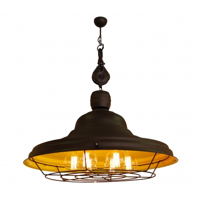 HL-300W-6P DRONE BROWN RUSTY & YELLOW PENDANT HL-300W-6P DRONE BROWN RUSTY & YELLOW PENDANT