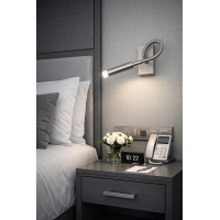 SE 126-1AN ETNAS WALL LAMP NICKEL MAT 1B1