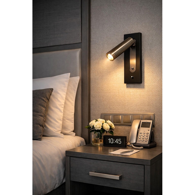 SE 129-1AB CRUZ WALL LAMP BLACK AND BRONZE 1B1