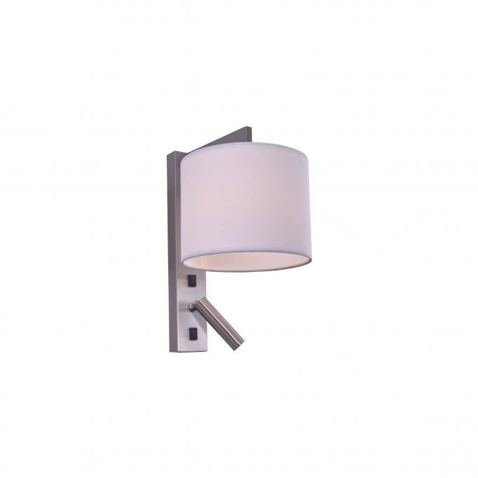 SE 122-2A LUCAS WALL LAMP NICKEL MAT 1Z5