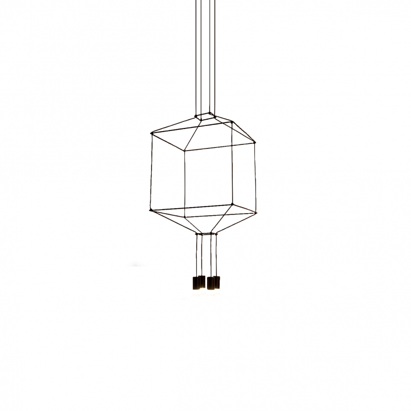 D3015-4 SQUARE CAVI PENDANT LAMP BLACK 1A4 D3015-4 SQUARE CAVI PENDANT LAMP BLACK 1A4