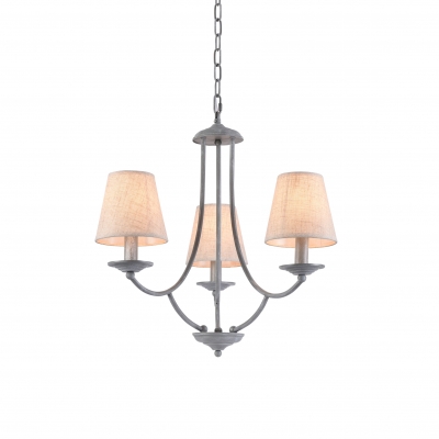 C119-3 ETNA PENDANT LAMP GREY PATINA&WHITE SHADE 1E1