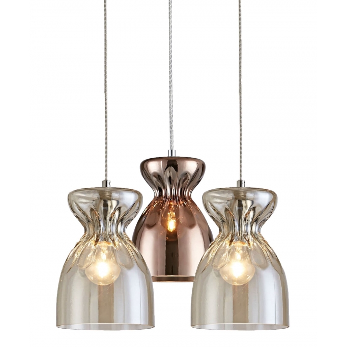 SE4314-03 DOMENICO PENDANT CONGAC-COPPER GLASS+