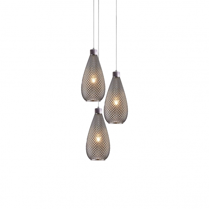 SE4285-03 SM DARIO PENDANT SMOKE GLASS+