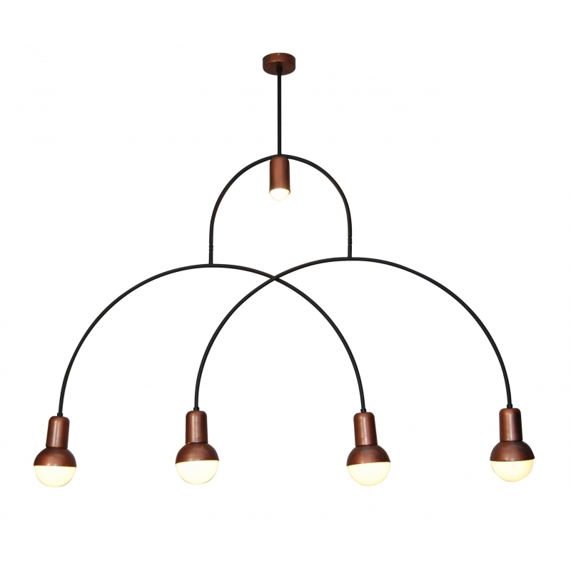 HL-3523-5 CHRISTOPHER OLD BRONZE & WHITE PENDANT