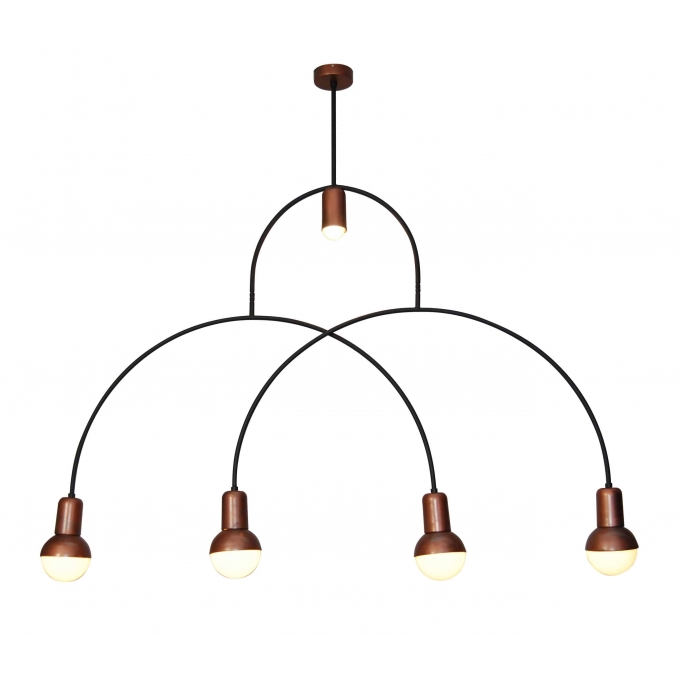 HL-3523-5 CHRISTOPHER OLD COPPER & BLACK PENDANT