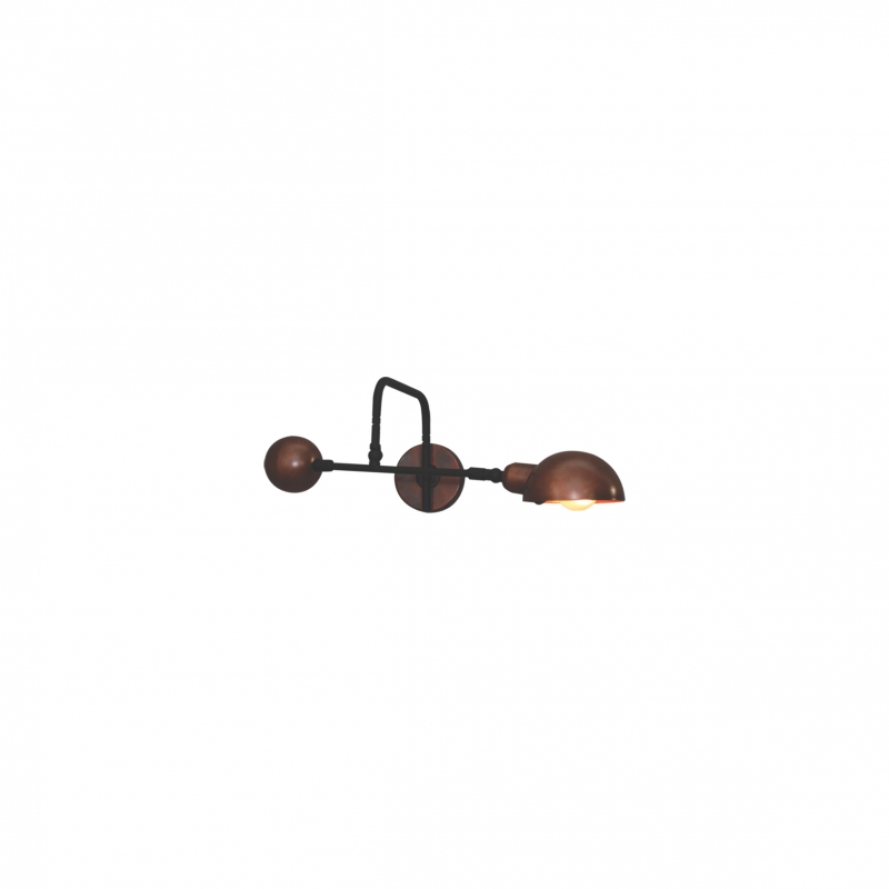 HL-3539-1 S OLIVER OLD COPPER & BLACK WALL LAMP HL-3539-1 S OLIVER OLD COPPER & BLACK WALL LAMP