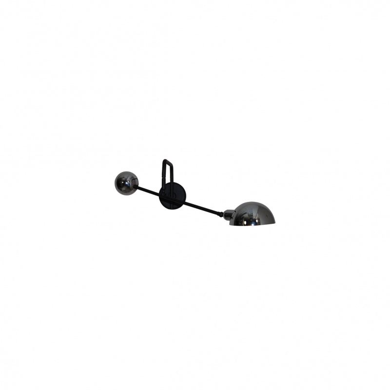 HL-3539-1 S OLIVER BLACK & NICKEL WALL LAMP