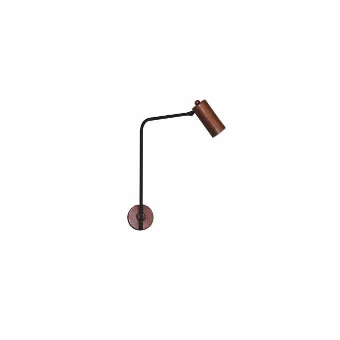 HL-3534-1 ARIEL OLD COPPER & BLACK WALL LAMP