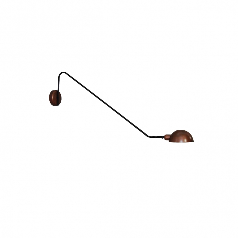 HL-3547-1 L MASON OLD COPPER & BLACK WALL LAMP