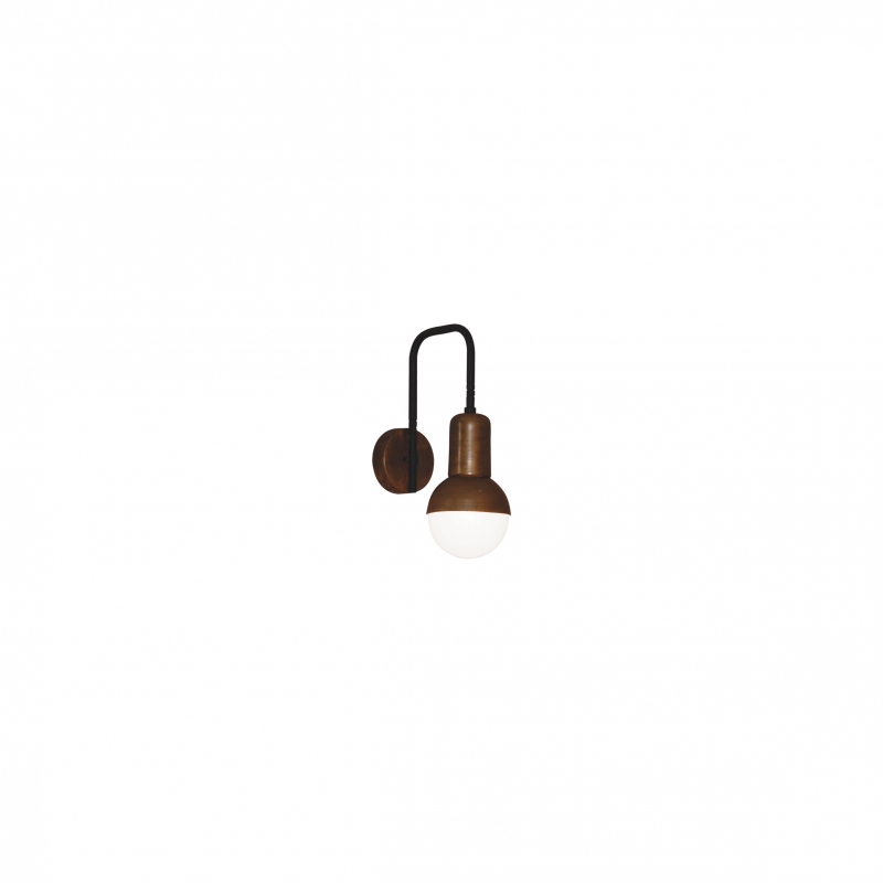 HL-3551-1 OWEN OLD BRONZE &  BLACK WALL LAMP