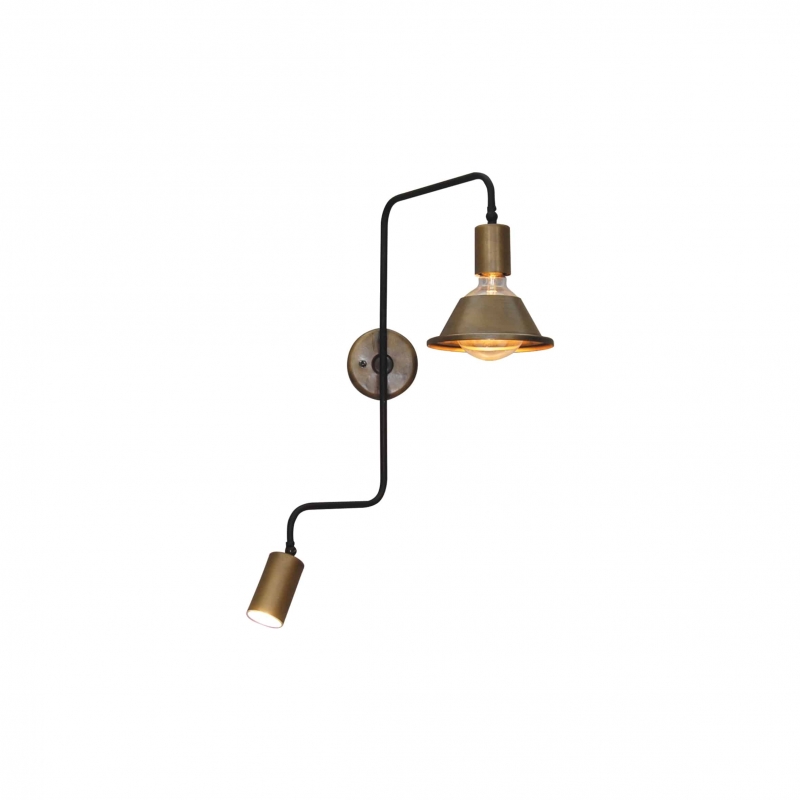 HL-3555-2L CALLIE OLD BRONZE & BLACK WALL LAMP