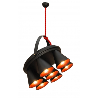 HL-3578-1A BRANDON BLACK & MAT COPPER PENDANT