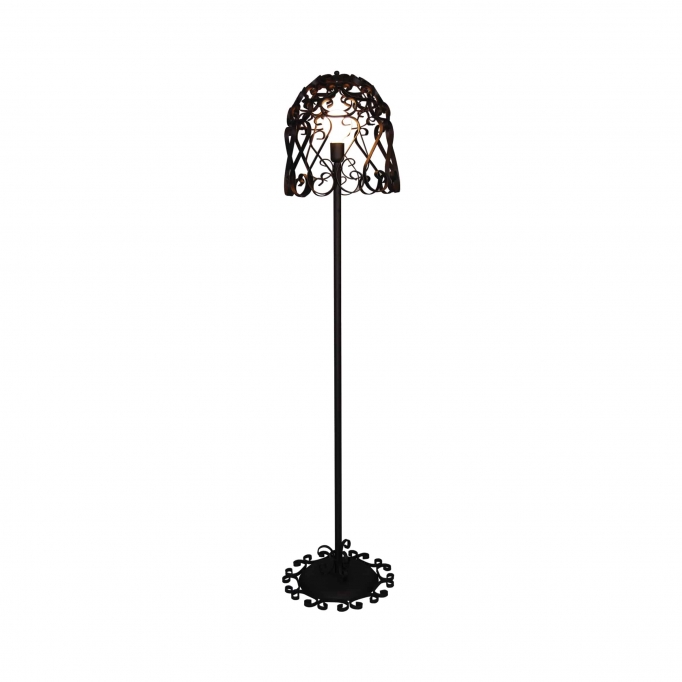 HL-3586-1F LEWIS RUSTY BROWN FLOOR LAMP