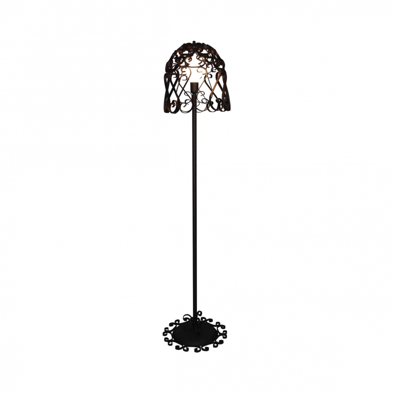 HL-3586-1F LEWIS RELIEF WHITE FLOOR LAMP