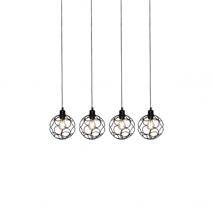 HL-3588-4 ALINE BLACK PENDANT