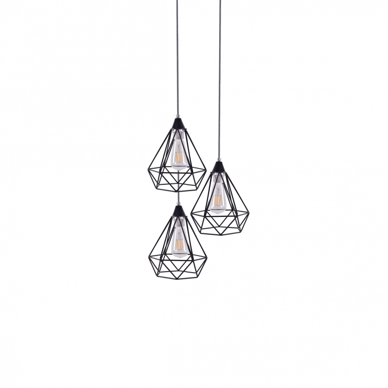 SE148-19-3 MILA PENDANT LAMP BLACK METAL+ SE148-19-3 MILA PENDANT LAMP BLACK METAL+