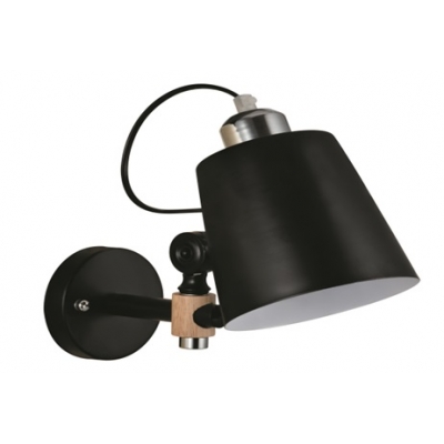 YQ-4003 SAM BLACK METAL-WOOD WALL LAMP 1Ε1 YQ-4003 SAM BLACK METAL-WOOD WALL LAMP 1Ε1