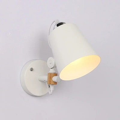 YQ-4003 SAM WHITE METAL-WOOD WALL LAMP 1Ε1