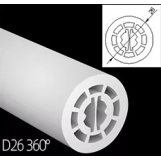 SE-SCT-26 SILICON SOFT TUBE D2,6CM FOR DOUBLE LED STRIP 10W/METER EACH PRICE PER METER