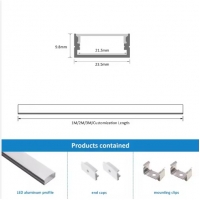 SE-PRO-23 ALUMINIUM PROFILE 2,3*1,0CM SQUARE PRICE PER METER