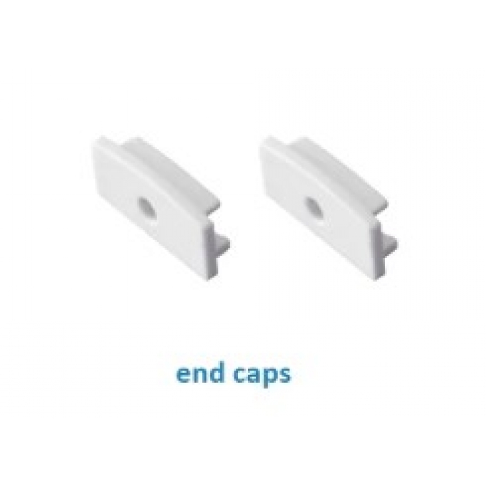 SE-EC-23 END CAPS SET FOR ALUMINIUM PROFILE 2,3*1,0CM SQUARE (77-50542)