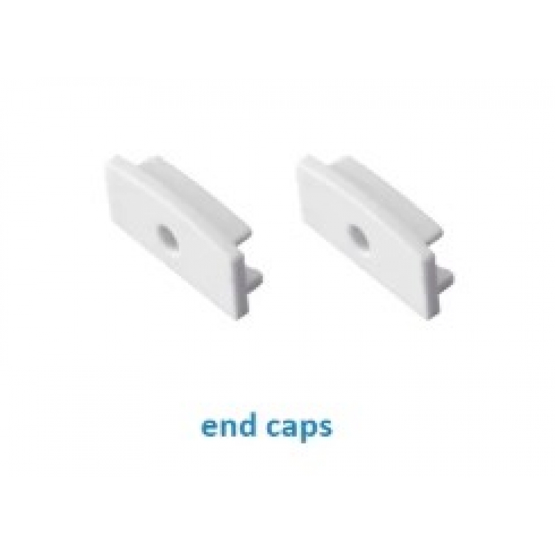 SE-EC-23 END CAPS SET FOR ALUMINIUM PROFILE 2,3*1,0CM SQUARE (77-50542)