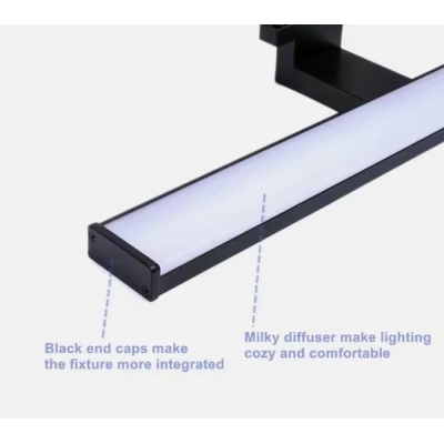 SE-BL-60 MULAN WALL LAMP BLACK 60CM 3CCT 12W WITH MEMORY Ζ2