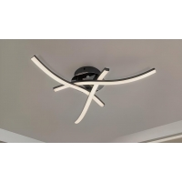 SE LED 46 ALORA BLACK CEILING 46x46x8cm 24W 3CCT WITH MEMORY IP20 2 YEARS WARRANTY Z3