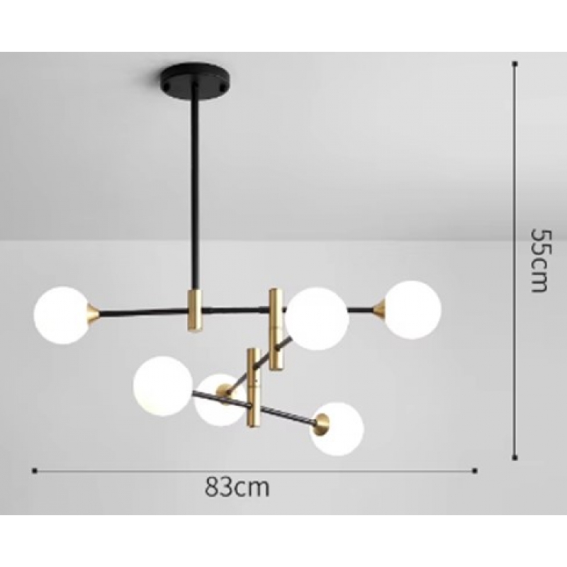 SE21-HA-6 HARUTO BLACK AND GOLD PENDANT OPAL 83x55cm E27*6 MAX60W IP20 2 YEARS WARRANTY SE21-HA-6 HARUTO BLACK AND GOLD PENDANT OPAL 83x55cm E27*6 MAX60W IP20 2 YEARS WARRANTY