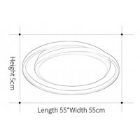 SE LED 48 AKIE BLACK CEILING 47x47x6cm  48W IP20 3CCT WITH MEMORY 2 YEARS WARRANTY Α1