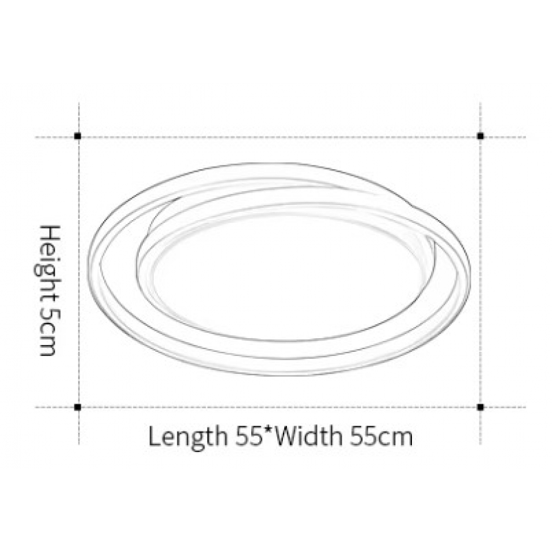 SE LED 48 AKIE BLACK CEILING 47x47x6cm  48W IP20 3CCT WITH MEMORY 2 YEARS WARRANTY Α1
