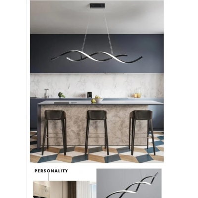 SE LED 95 QUEEN PENDANT BLACK 24W 3CCT 95x8x100cm IP20 220V 2 YEARS WARRANTY Ε2