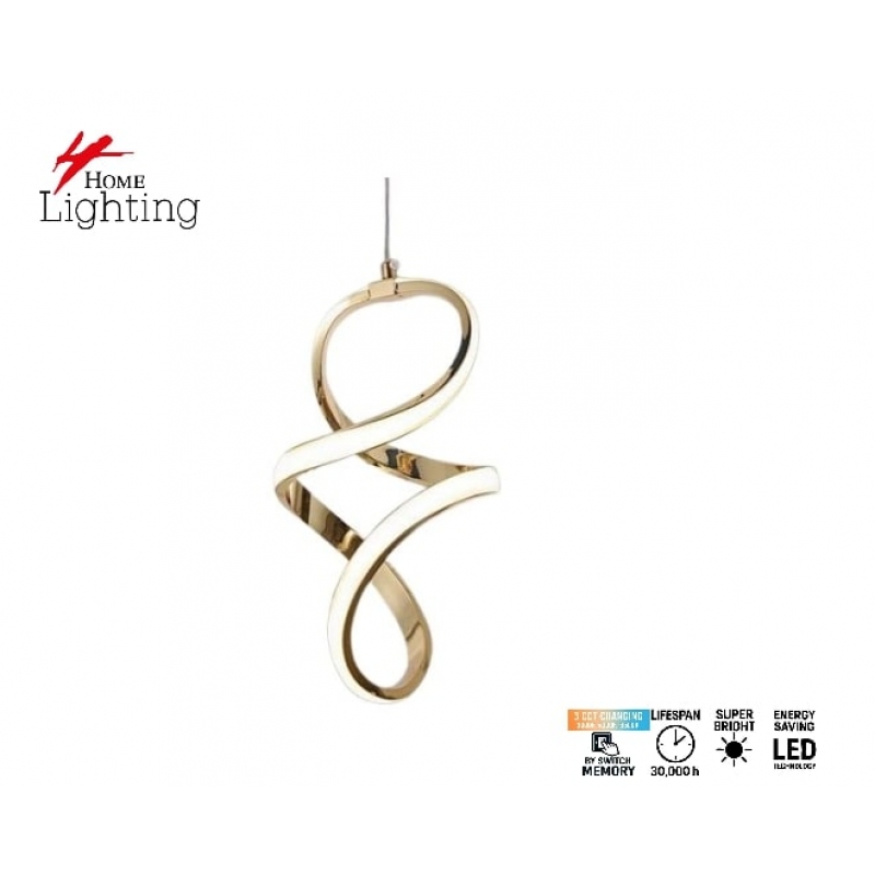 SE LED 15 ENNI PENDANT GOLD 18W 3CCT 15x100cm IP20 2 YEARS WARRANTY Δ2