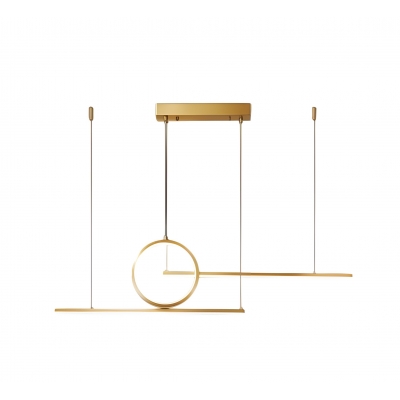 SE LED 100 LUFICET PENDANT GOLD 24W 3CCT 100x30x150cm IP20 2 YEARS WARRANTY Ε2 SE LED 100 LUFICET PENDANT GOLD 24W 3CCT 100x30x150cm IP20 2 YEARS WARRANTY Ε2