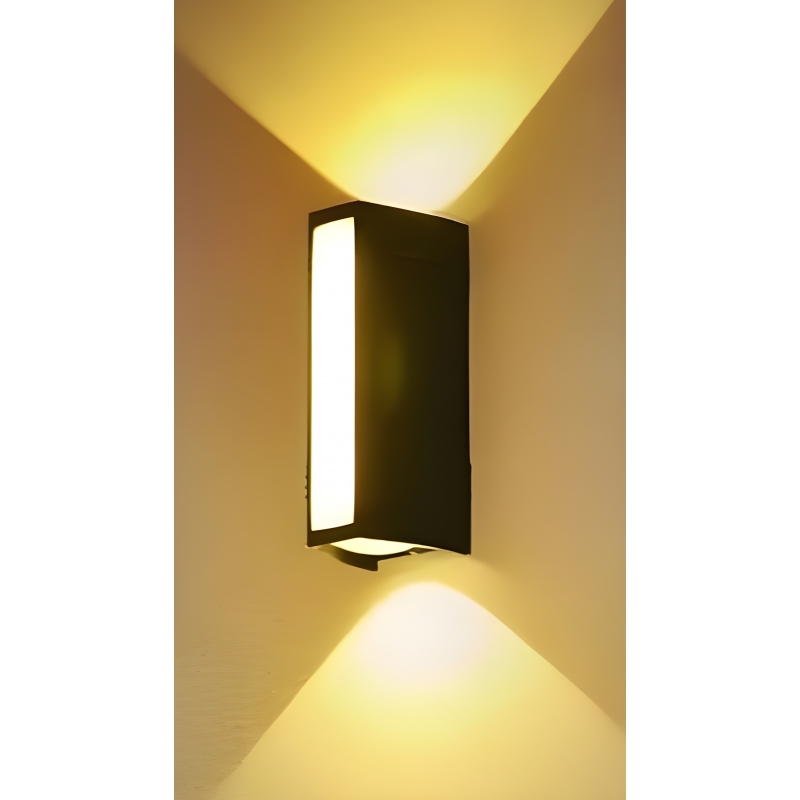 SE LED 155 BRICK S OUTDOOR WALL LAMP BLACK 6+4W 3000K