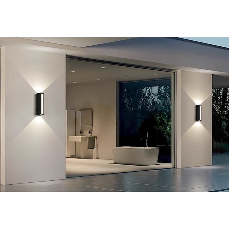 SE LED 155 BRICK S OUTDOOR WALL LAMP BLACK 6+4W 3000K SE LED 155 BRICK S OUTDOOR WALL LAMP BLACK 6+4W 3000K