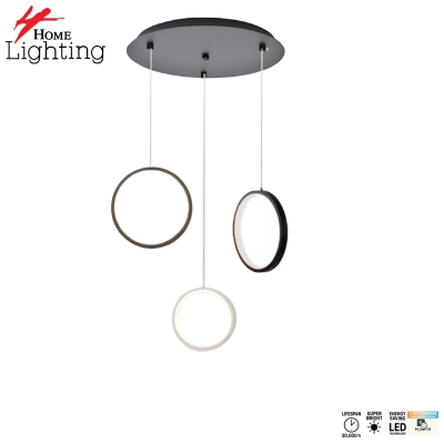 SE LED 26 AINA ROUND BLACK AND WHITE PENDANT 40x20+16+20x100cm 26W IP20 3CCT 2 YEARS WARRANTY+