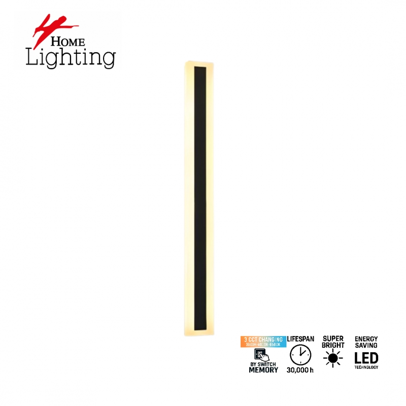 SE LED 60 LINEAX WALL LAMP 3CCT WITH MEMORY  BLACK  2YEARS WARANTY